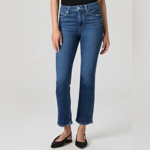 Paige Cindy Straight Petite Jean in Dresden Wash, Size 23P